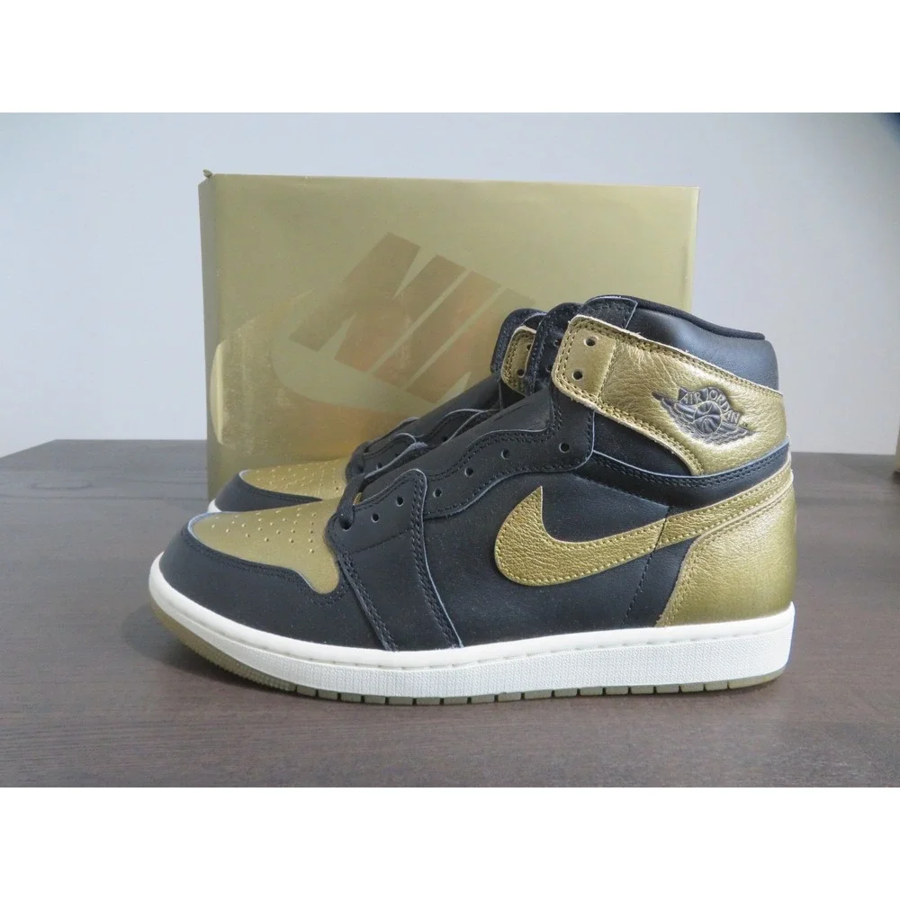 Air Jordan 1 Retro High OG Black Metallic Gold Mens Size 11.5 DZ5485-071 Shoes